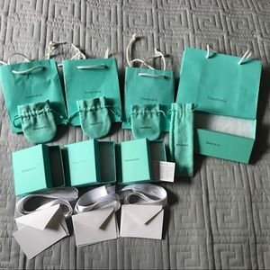 T & Co box, pouch, bag, ribbon sets